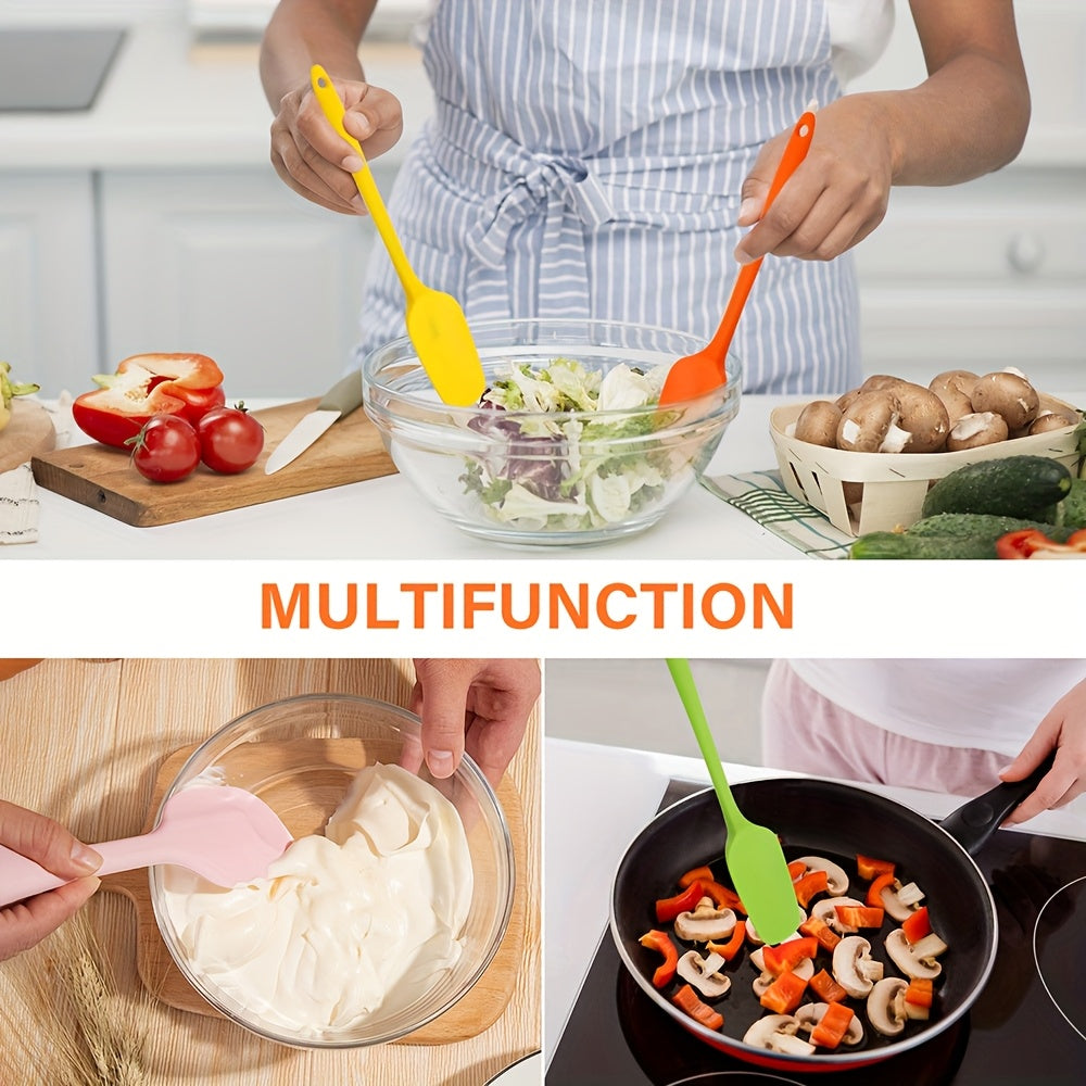 6pcs Silicone Spatulas Set, 8 Inch Small Spatula Heat Resistant Non-Stick Flexible Scrapers Baking Mixing Tool, Suitable for Jam, Cream Mixing, And Baking- Essential Kitchen Tool