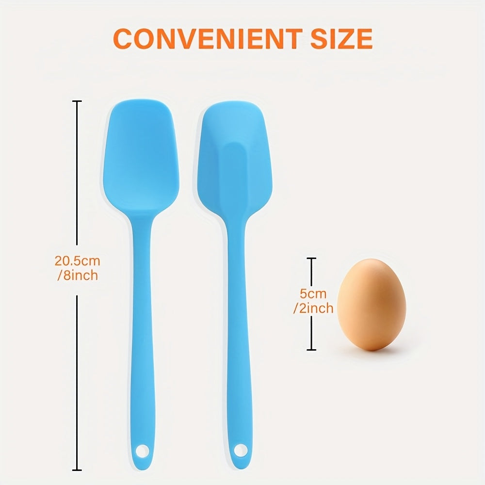 6pcs Silicone Spatulas Set, 8 Inch Small Spatula Heat Resistant Non-Stick Flexible Scrapers Baking Mixing Tool, Suitable for Jam, Cream Mixing, And Baking- Essential Kitchen Tool