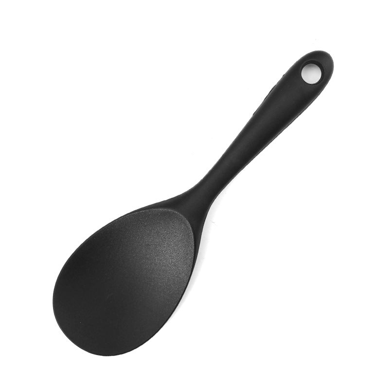[Non-Stick Silicone Spoon] 1pc Non-Stick Heat-Resistant Silicone for Rice Spoon - One-Piece Design with Ergonomic Handle, Durable & Easy-Clean Kitchen Utensil for Rice, Salad, Mashed Potatoes