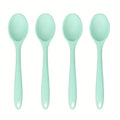 4pcs Heat-Resistant Non-Stick Kitchen Spatula Set, 8-Inch (20.5cm) Silicone Spoon, Stirring Spoon, Soup Spoon, Rice Spoon, Adult Spoon, Dining Spoon, Kitchen Accessories for Mixing, Baking, Serving, Cooking, and Stirring